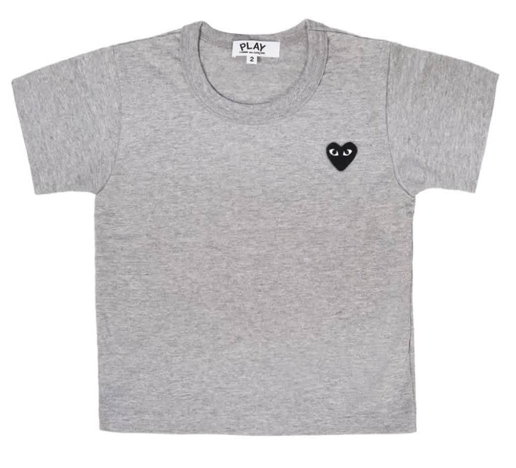Comme Des Garçons Comme Des Garcons Kids Heart Patch Short-sleeve T-shirt In Grey