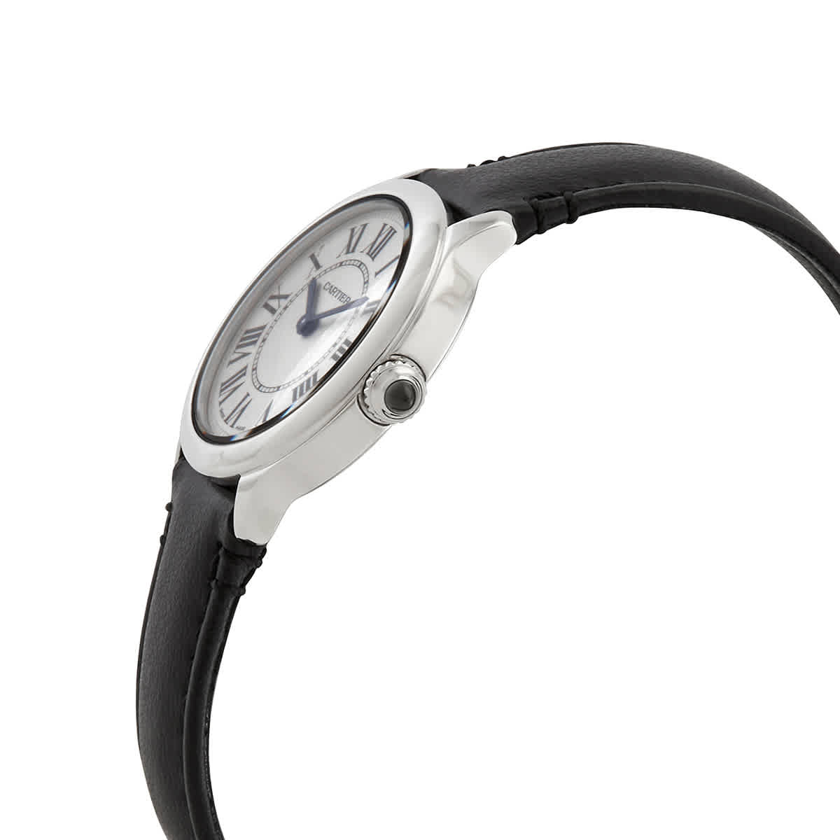 Shop Cartier Ronde Must De  Quartz Silver Dial Ladies Watch Wsrn0030 In Black / Silver