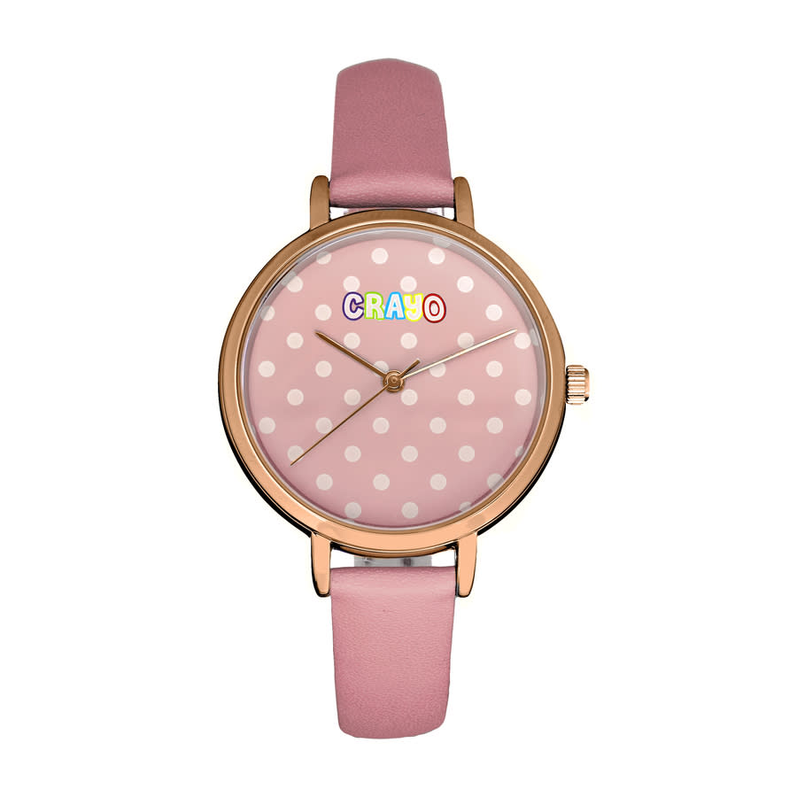 Crayo Dot Quartz Pink Dial Unisex Watch Cracr5906 In Gold Tone / Pink / Rose / Rose Gold Tone