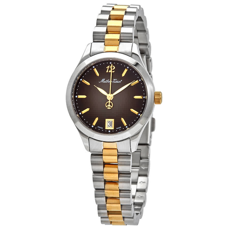 Mathey-tissot Urban Quartz Ladies Two-tone Watch D411mbn In Two Tone  / Gold Tone / Grey / Yellow