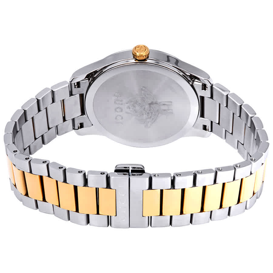 Shop Gucci G-timeless Silver With Snake Motiif Dial Watch Ya1264075 In Two Tone  / Gold / Gold Tone / Silver / Yellow