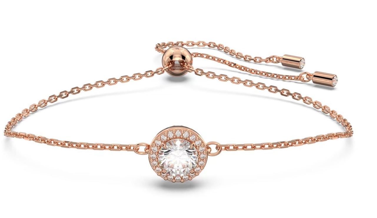 Swarovski Silver-tone Constella Crystal Bangle Bracelet In Gold / Gold Tone / Rose / Rose Gold / Rose Gold Tone / White
