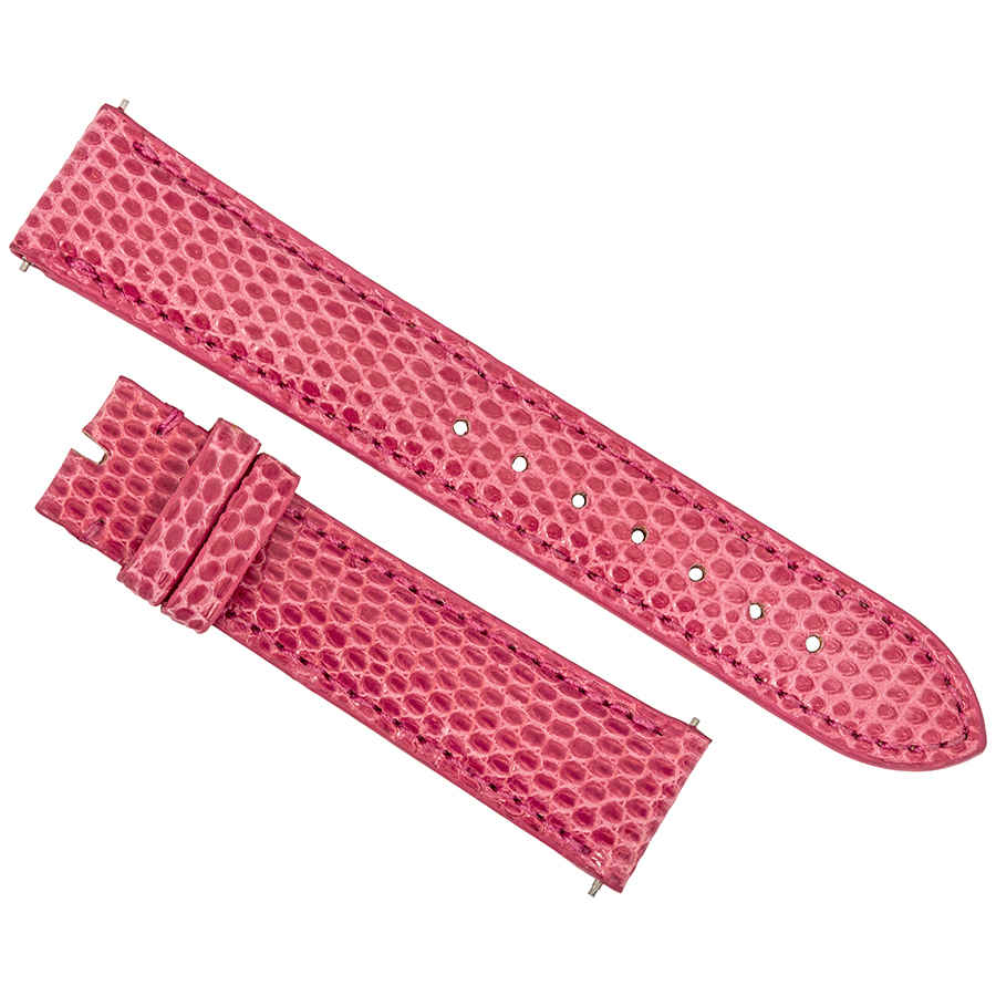 Hadley Roma 18 Mm Shiny Bubble Gum Lizard Leather Strap In Pink