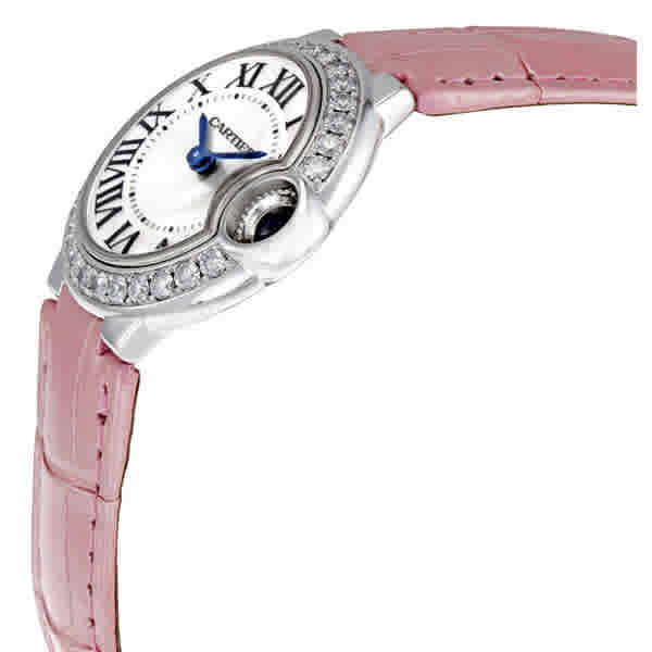 Shop Cartier Ballon Bleu De  18k White Gold Small Watch We900351 In Black / Blue / Gold / Pink / Silver / White
