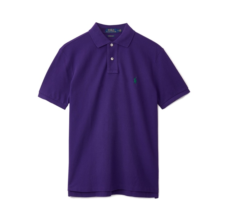 Polo Ralph Lauren Short Sleeve Embroidered Logo Polo Shirt In Purple