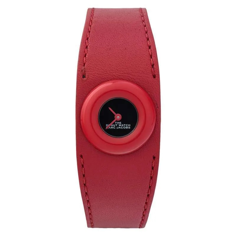 Marc Jacobs The Donut Quartz Black Dial Ladies Watch Mj0120184724 In Red   / Black