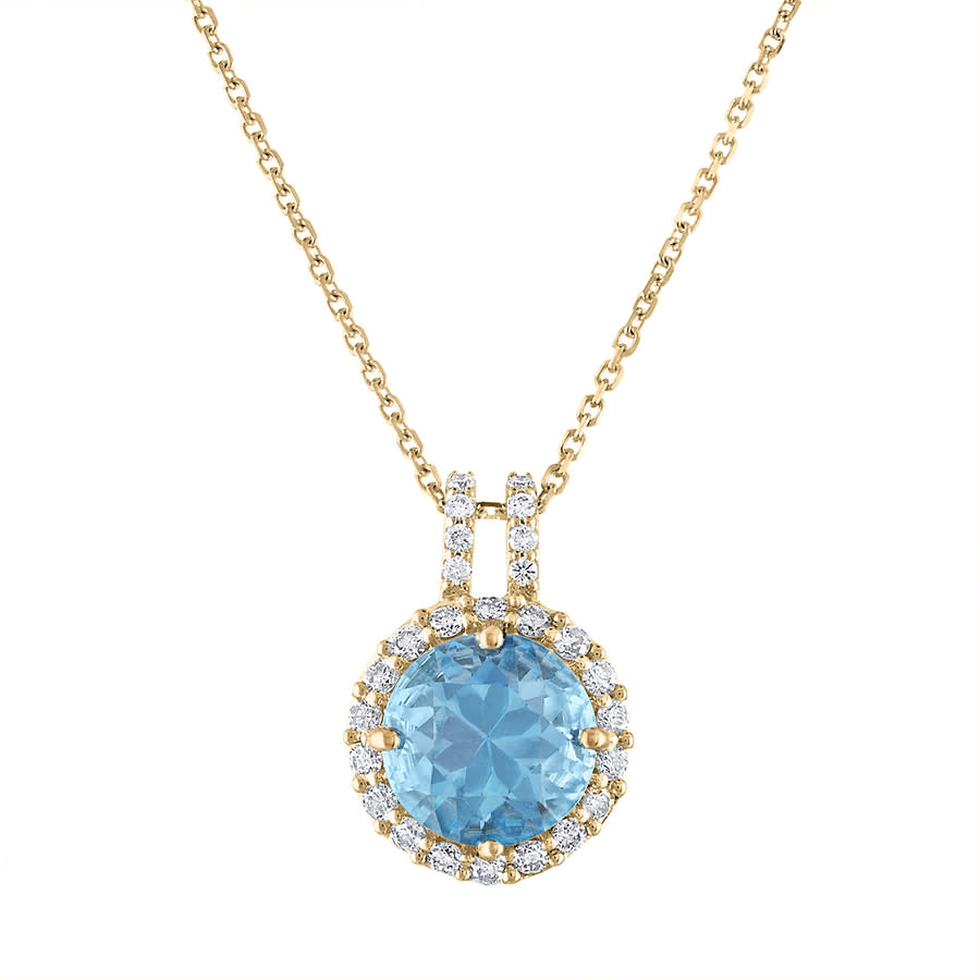 Tresorra 18k Yellow Gold Diamond & Topaz Necklace