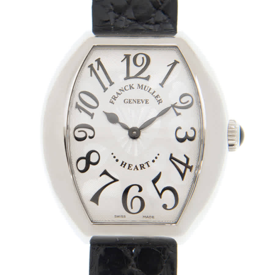 Shop Franck Muller Heart Quartz Silver Dial Ladies Watch 5002mqz(ac)-black In Black / Silver