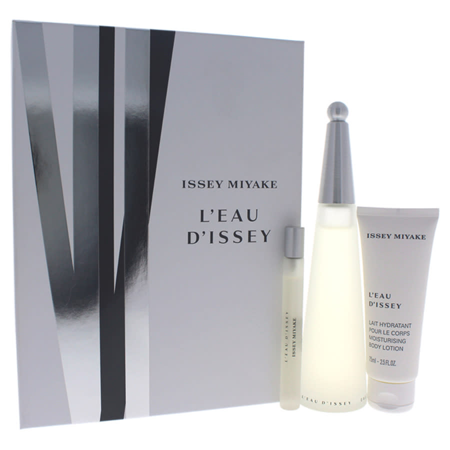 Issey Miyake Leau Dissey By  For Women - 3 Pc Gift Set 3.3oz Edt Spray In Orange,pink,white