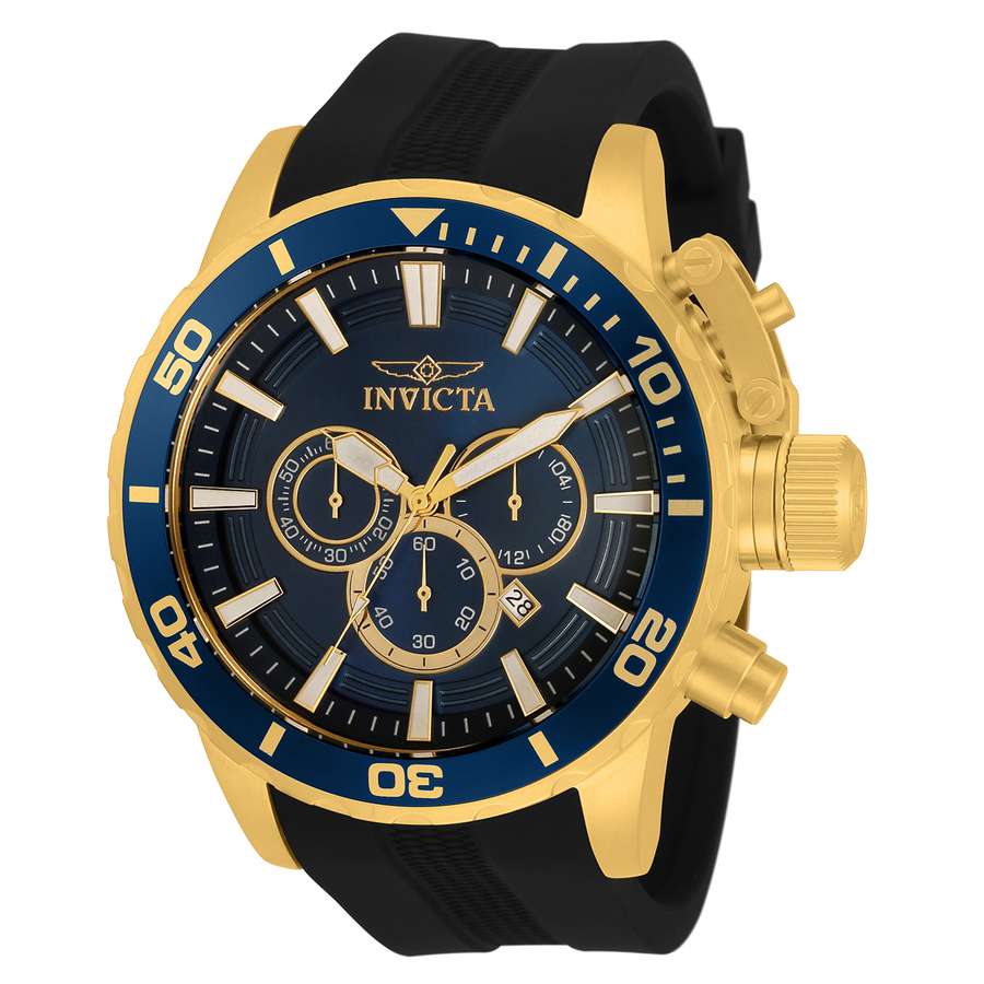 Invicta Corduba Chronograph Quartz Blue Dial Mens Watch 33702 In Black,blue,gold Tone