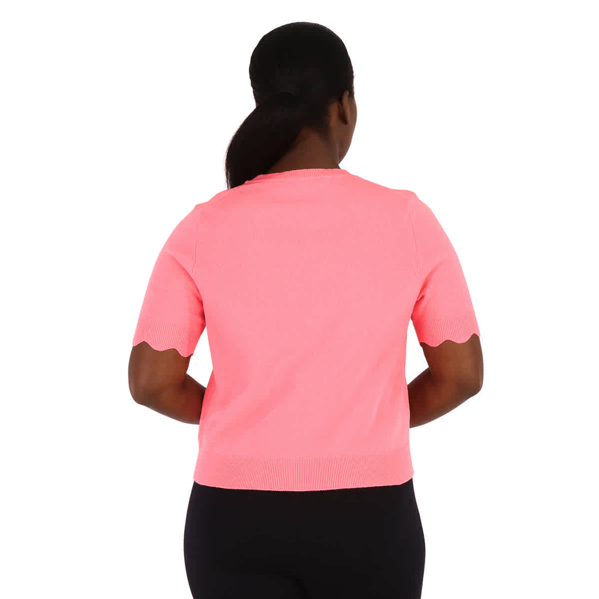 Marc Jacobs Peach Short Sleeved Cashmere Cardigan In Peach