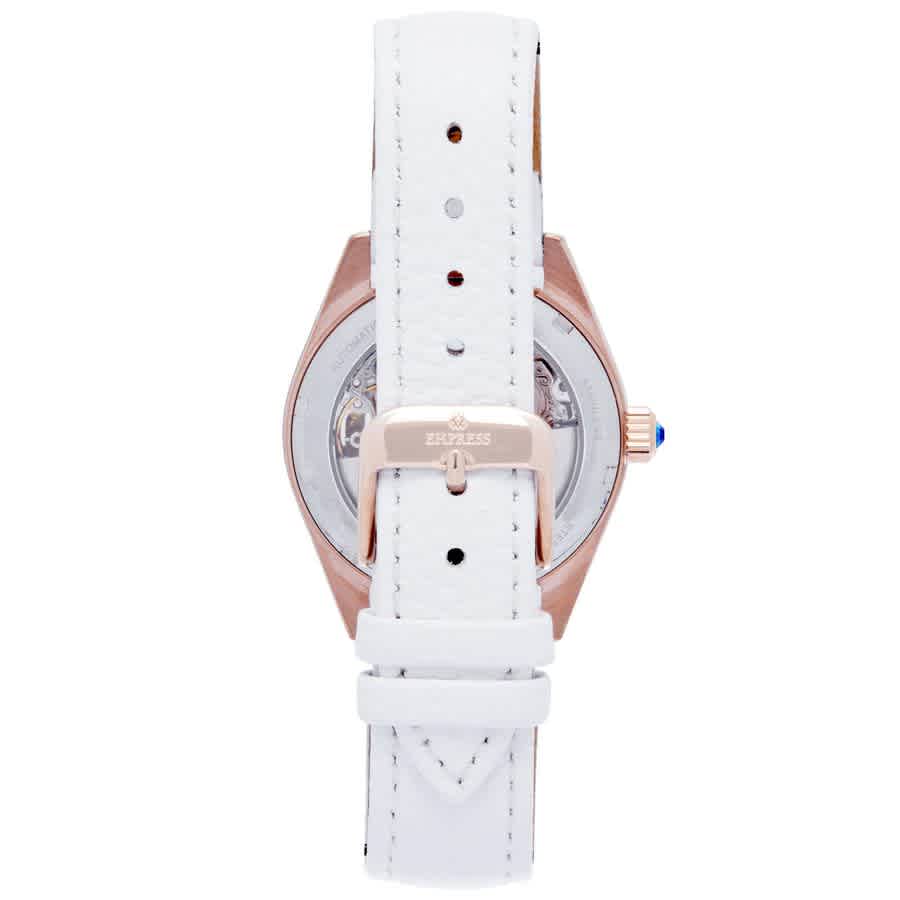 Shop Empress Magnolia White Dial Ladies Watch Empem3606 In Gold / Rose / Rose Gold / White