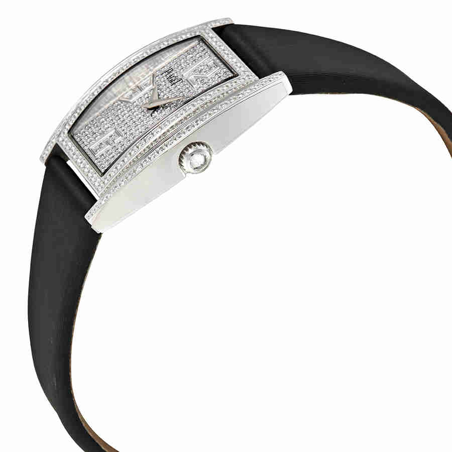 Shop Piaget Limelight Diamond-set Dial Black Satin Ladies Watch G0a37091 In Black / Gold / Lime / White