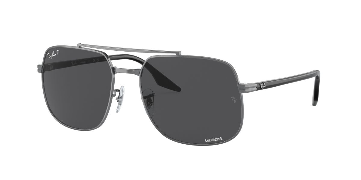 Ray Ban Rb3699 Sonnenbrillen Schwarz Fassung Grau Glas Polarisiert 59-18 In Dark / Grey / Gun Metal / Gunmetal