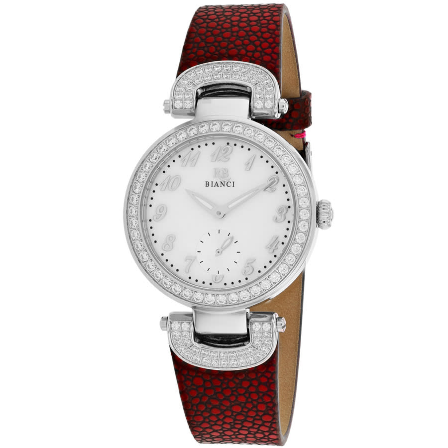 Roberto Bianci Alessandra Quartz Ladies Watch Rb0613 In Red   / Mop / Mother Of Pearl