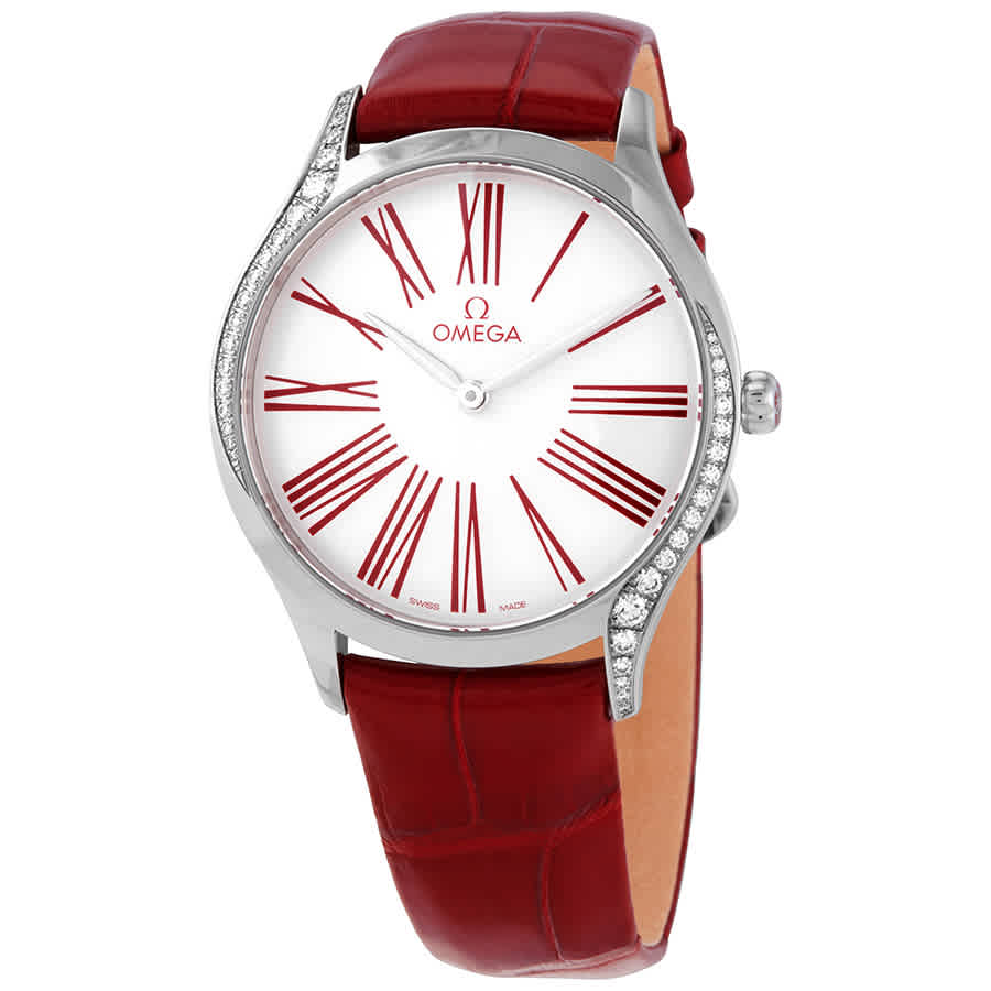 Omega De Ville Diamond White Dial Ladies Watch 428.18.36.60.04.002 In Red   / White