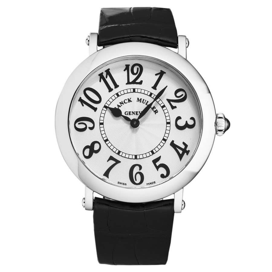 Shop Franck Muller Round Quartz Silver Dial Ladies Watch 8038qzvacsil In Black / Silver