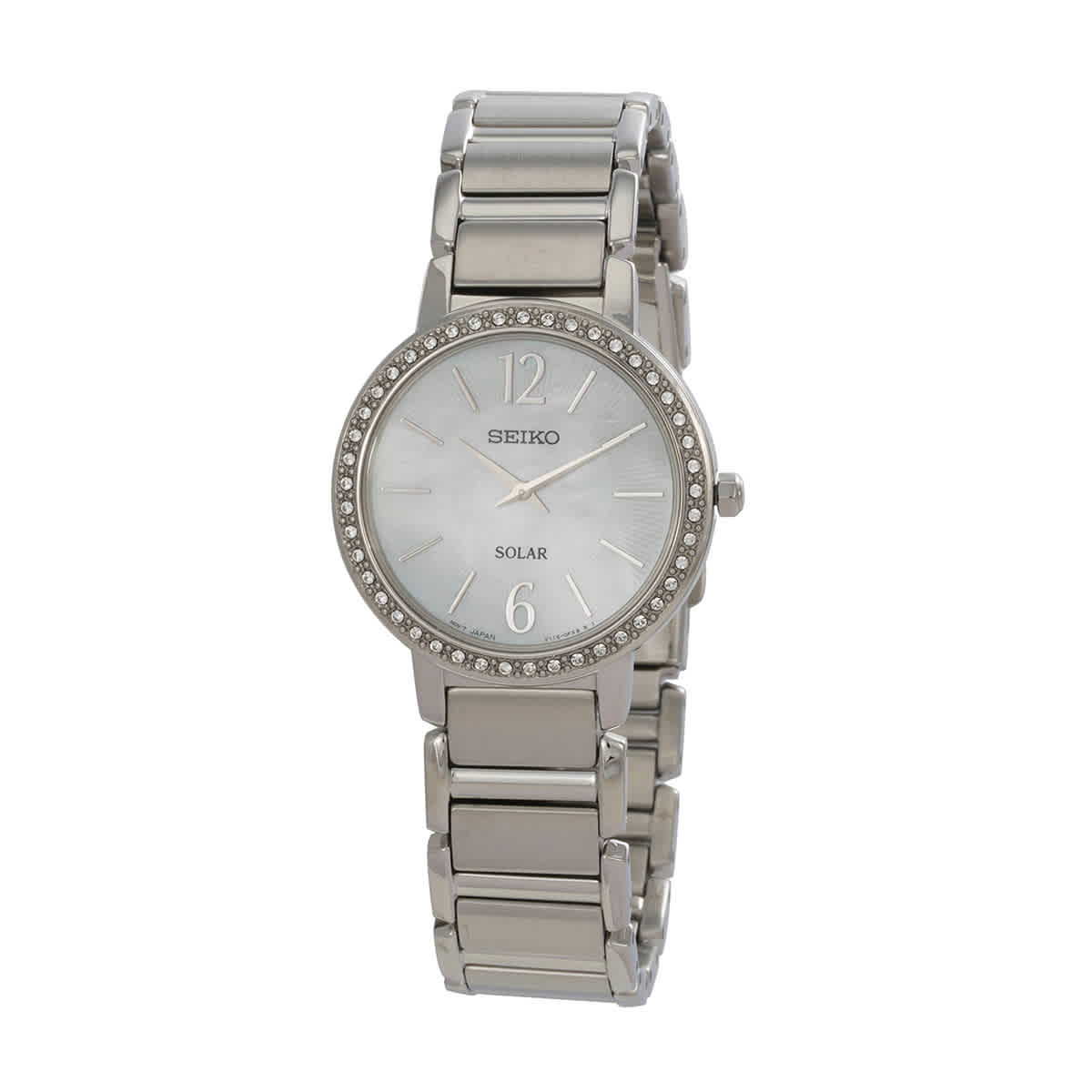 Seiko Solar Mother Of Pearl Dial Ladies Watch Sup467 In Mop / Mother Of Pearl