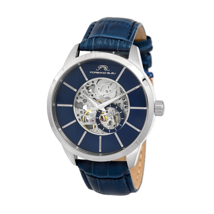 PORSAMO BLEU PORSAMO BLEU CASSIUS AUTOMATIC BLUE DIAL MENS WATCH 802ACAL