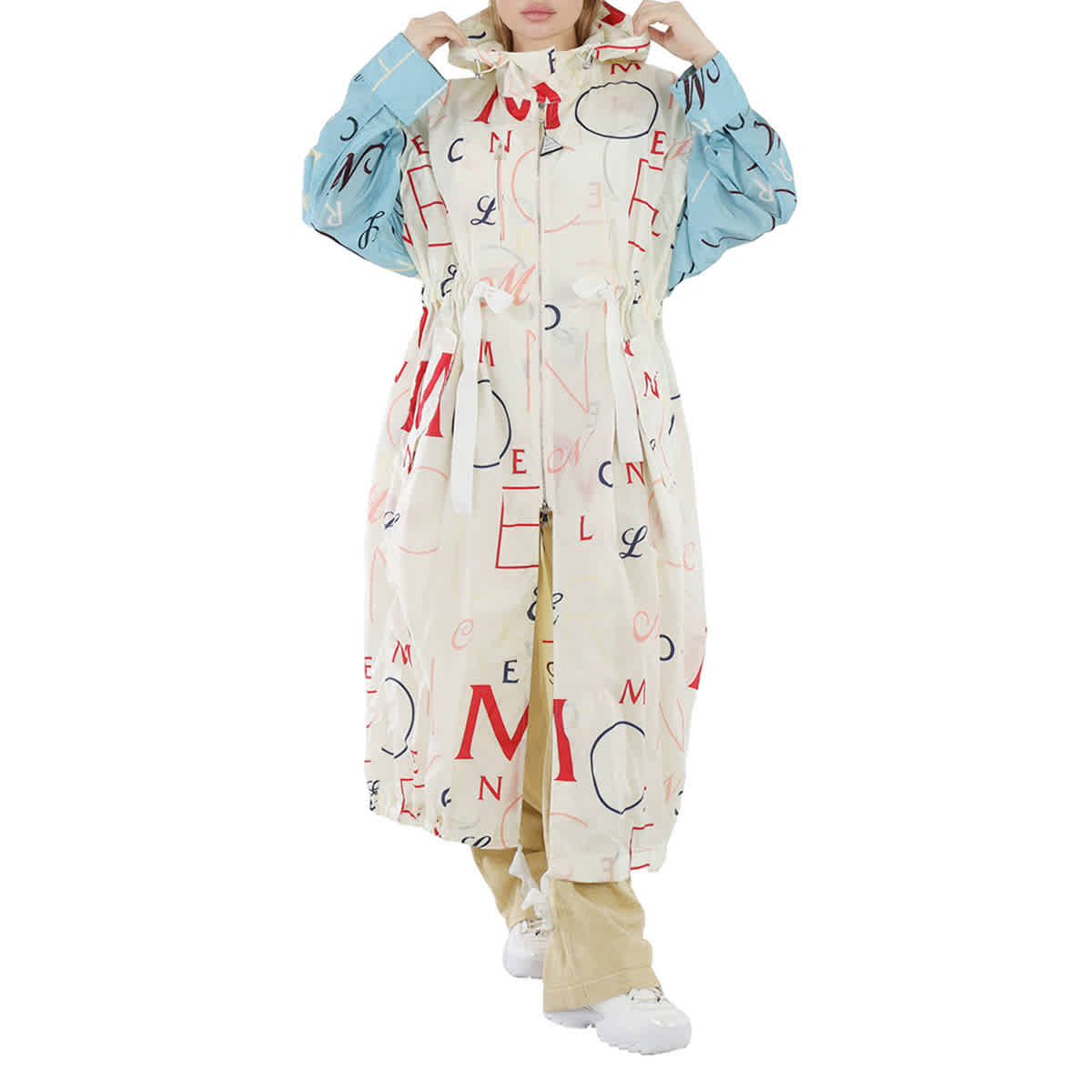 Shop Moncler Ladies 1952 Stone Parka In White