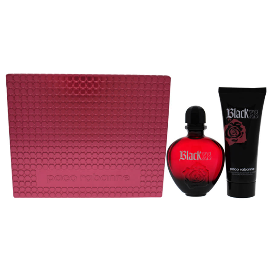 Paco Rabanne Black Xs By  For Women - 2 Pc Gift Set 2.7oz Edt Spray In Black,pink