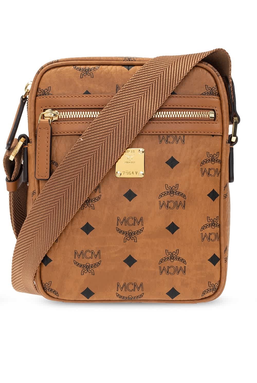 Mcm Cognac Klassik Crossbody In Visetos ModeSens