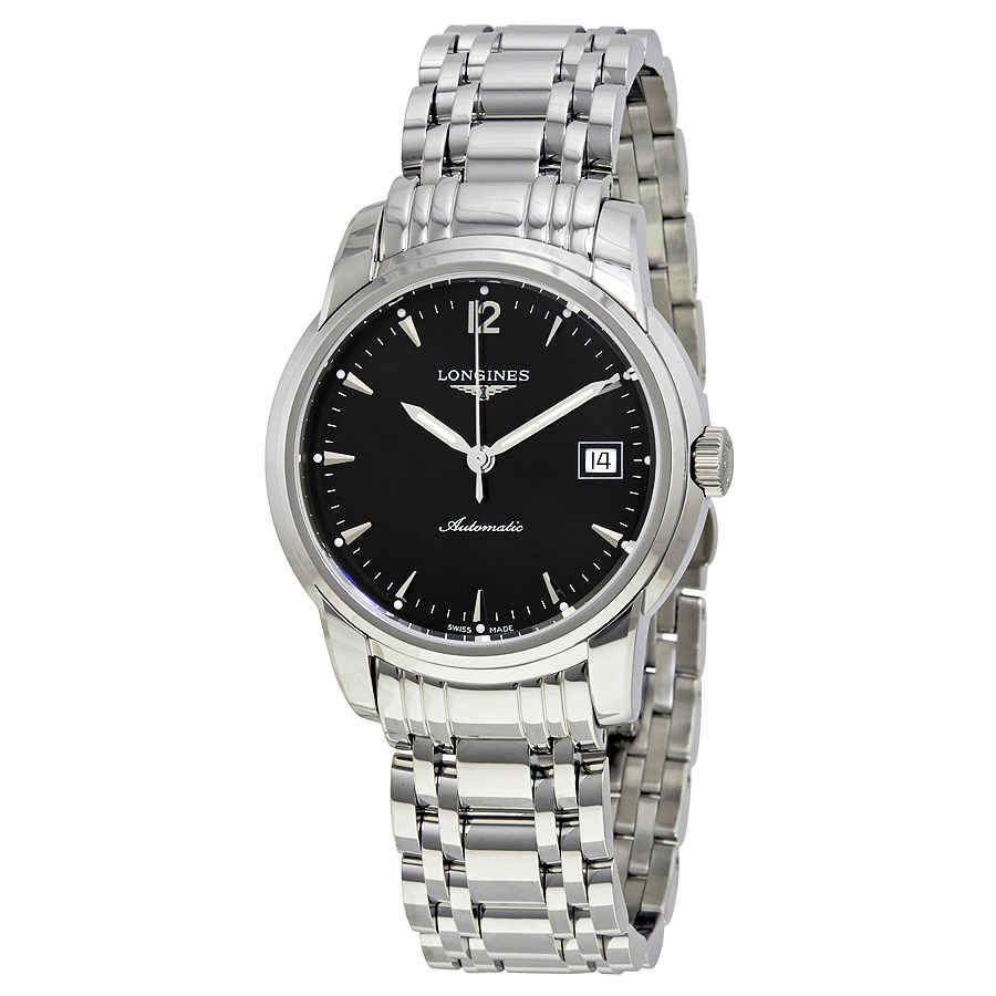 Longines Saint-imier Collection Automatic Black Dial Mens Watch L27634526 In Black,silver Tone