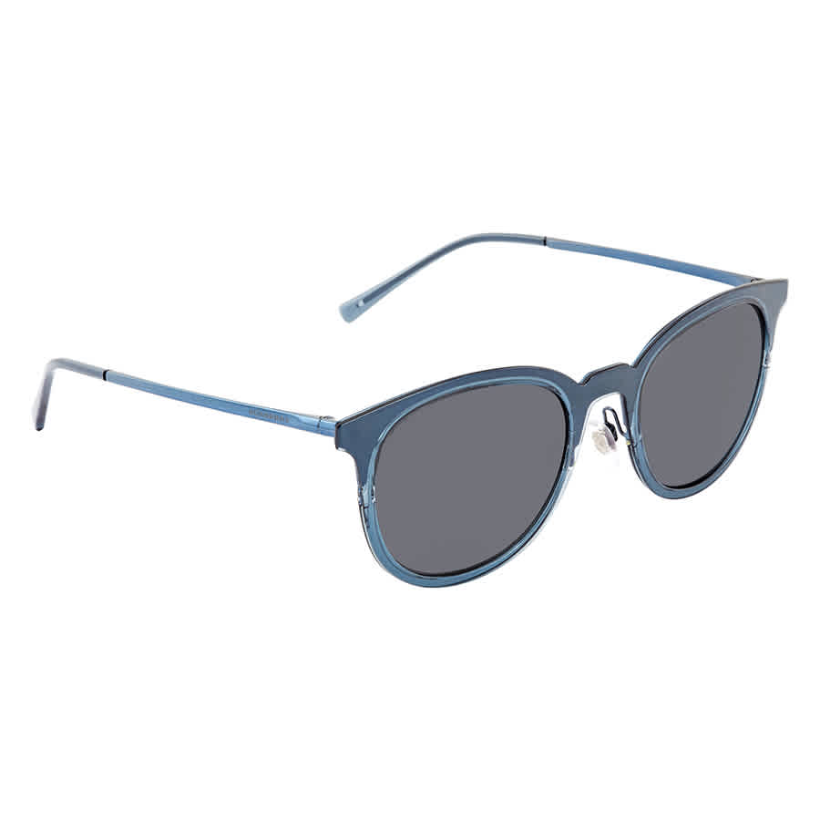 Burberry Grey Round Mens Sunglasses Be3093-12485v-52 In Blue,grey