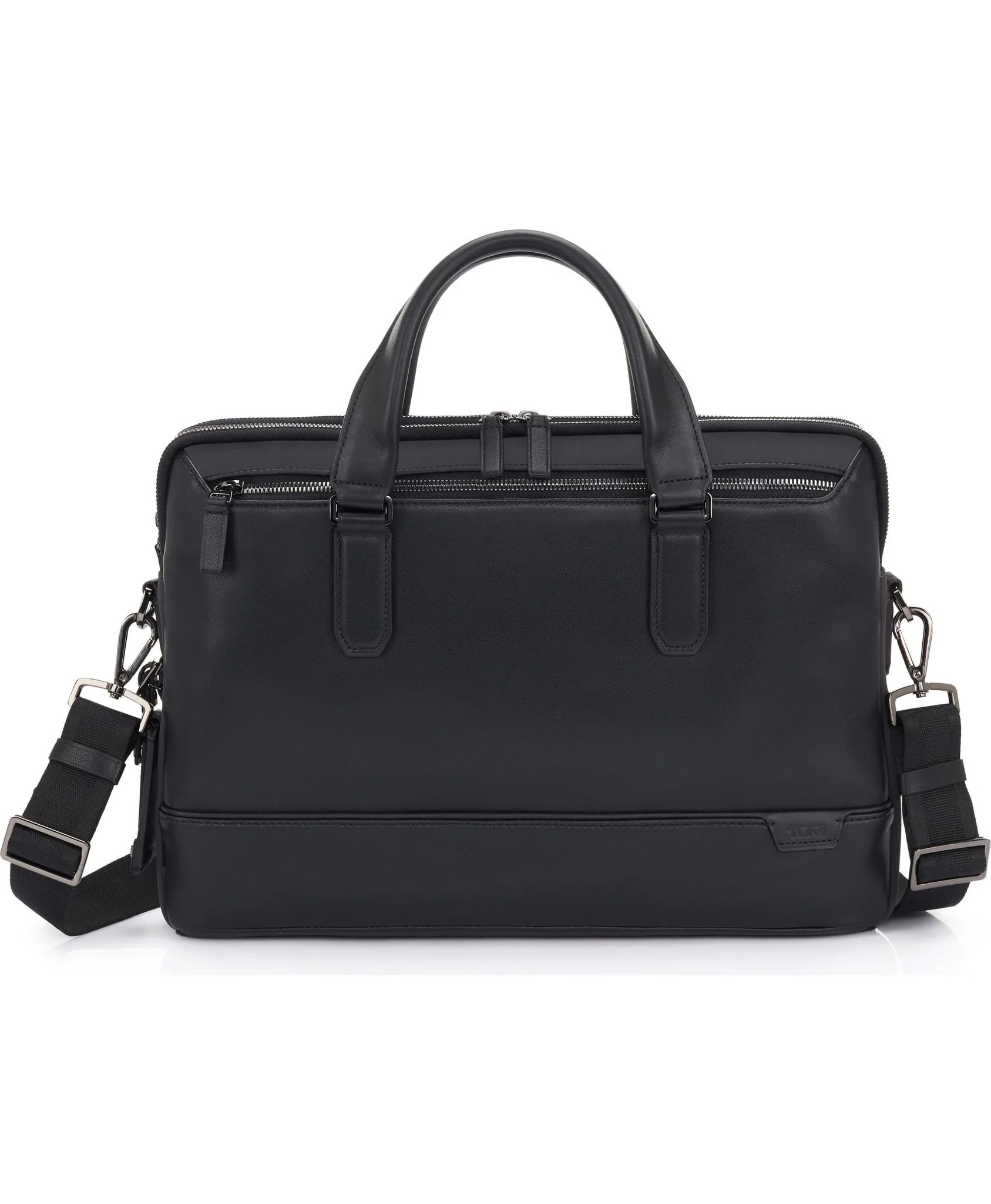 TUMI TUMI MENS SYCAMORE SLIM NYLON AND LEATHER BRIEFCASE