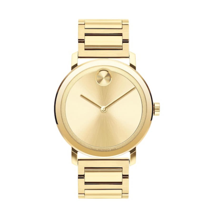 Movado Men's Bold Evolution 2.0 Swiss Quartz Ionic Plated Light Gold-tone 2 Steel Watch 40mm In Gold / Gold Tone / Yellow