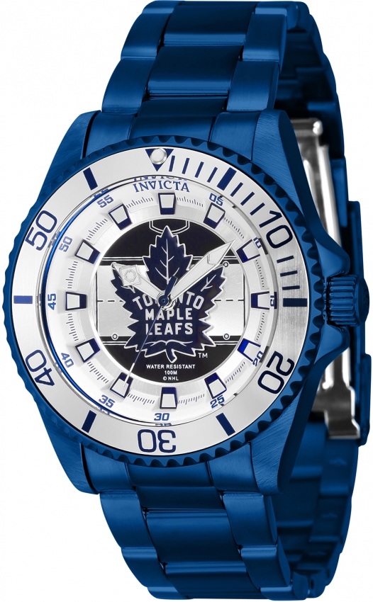 Invicta Nhl Toronto Maple Leafs Quartz Blue Dial Ladies Watch 42210 In Blue / Silver / White