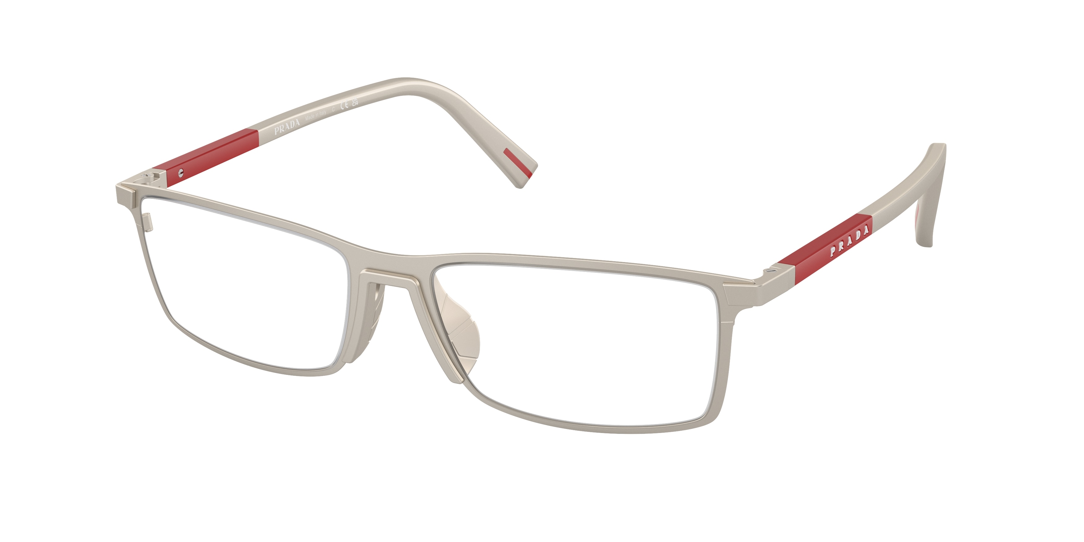 Prada Linea Rossa Demo Rectangular Mens Eyeglasses PS 53QV 18X1O1 55