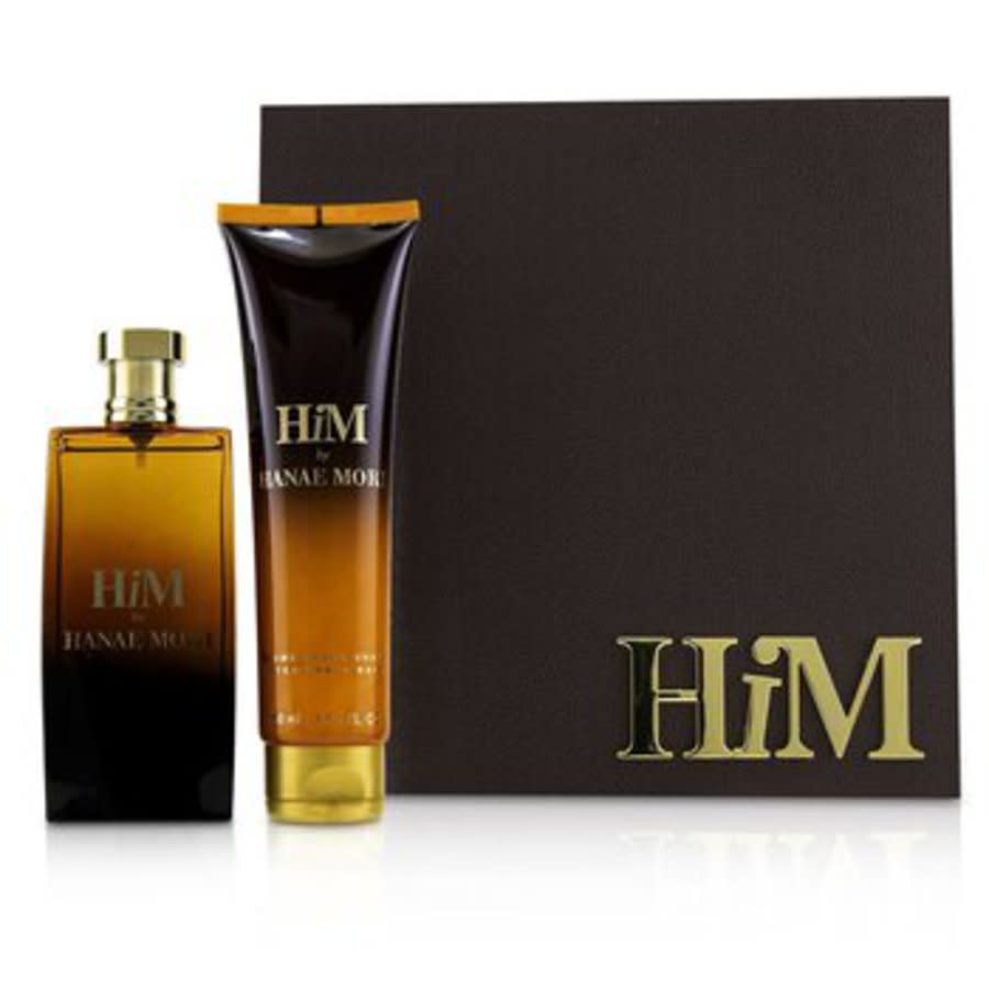 Hanae Mori - Him Coffret: Eau De Toilette Spray 100ml/3.4oz + After Shave Balm 150ml/5oz 2pcs In Grey,purple,white