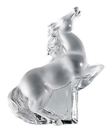 LALIQUE ESPRIT HORSE GREY CRYSTAL 12049