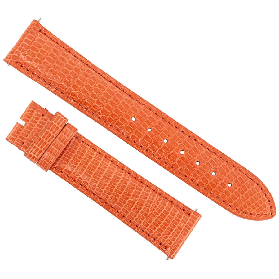 Hadley Roma 20 Mm Shiny Orange Lizard Leather Strap