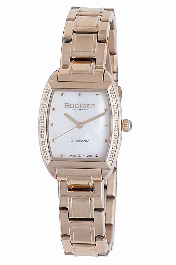 Rudiger Bonn Silver Dial Ladies Watch R2600-09-009 In Gold Tone / Rose / Rose Gold Tone / Silver