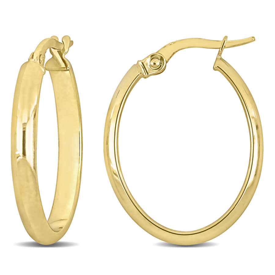 Amour 24mm Polished Hoop Earrings In 14k Yellow Gold