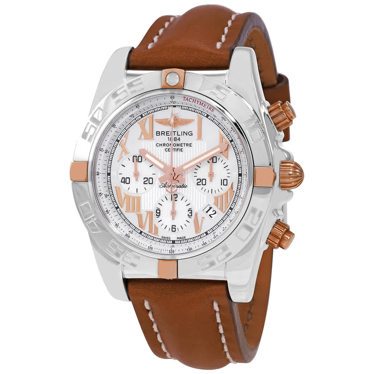 Breitling Chronograph Automatic Watch Ib011012/a693.433x.a20ba.1 In Brown / Gold Tone / Mop / Mother Of Pearl / Rose / Rose Gold Tone