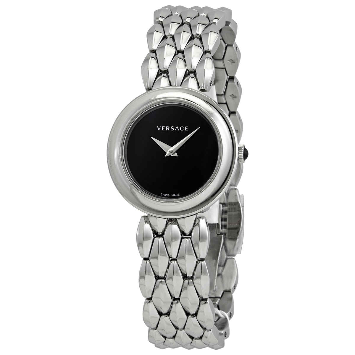 Versace V-flare Quartz Black Dial Ladies Watch Vebn00618