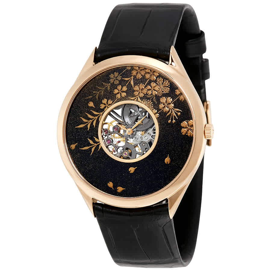 Click to view more detailed imagery on our partner's website Vacheron Constantin Metiers D'art Hanami Spring Unisex Watch 33222/000r-9701 In Black,gold Tone,green,pink,rose Gold Tone