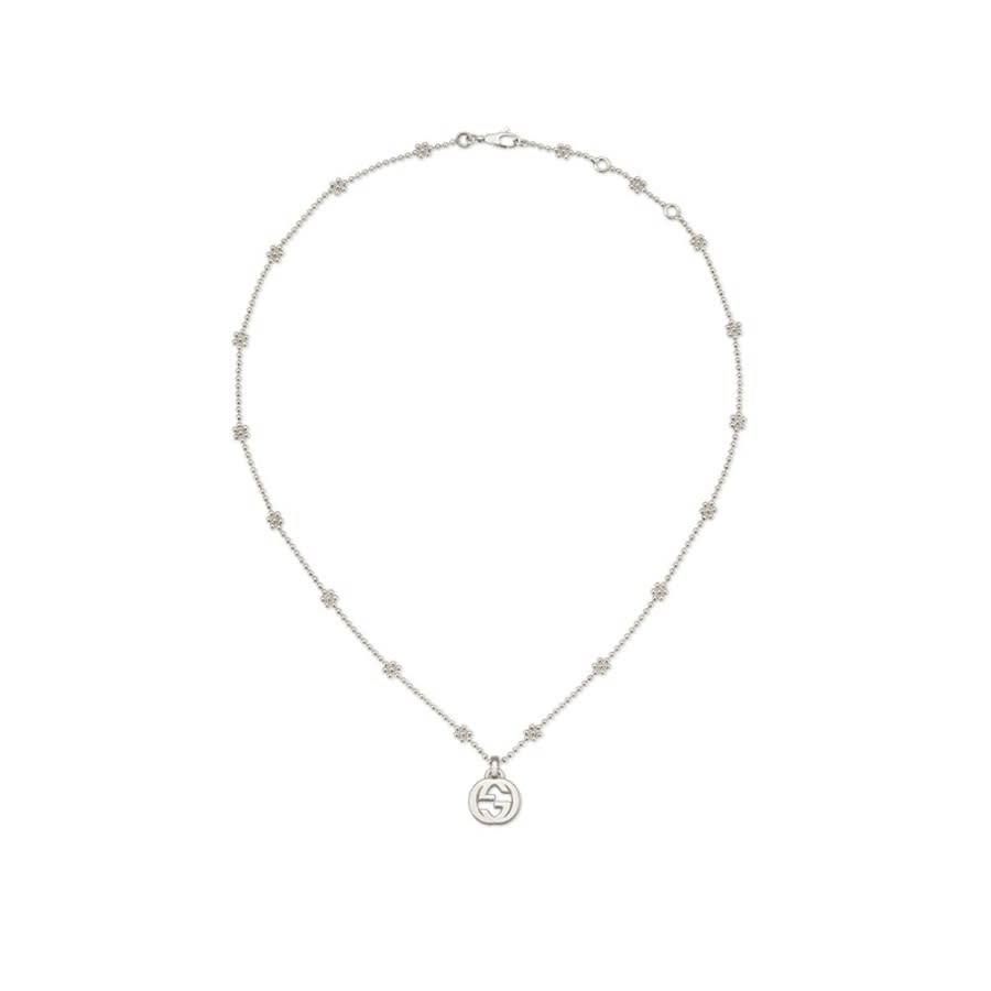 Gucci Interlocking G Necklace In Silver - Ybb479221001 In Silver-tone