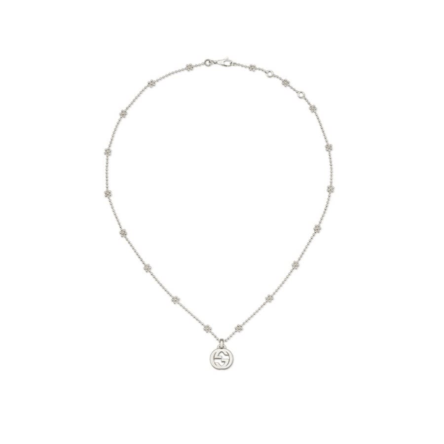 Gucci Interlocking G Necklace In Silver - Ybb479221001 In Silver-tone