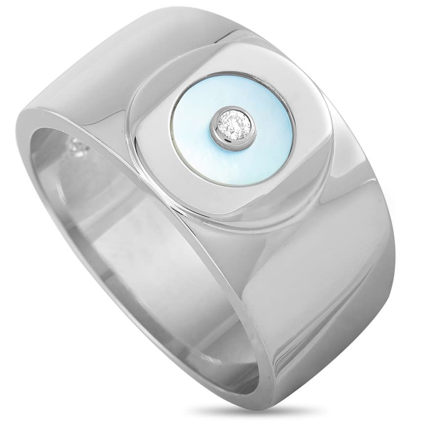 Charriol Silver 0.04 Ct. Tw. Diamond & Mother-of-pearl Ring In Multi-color