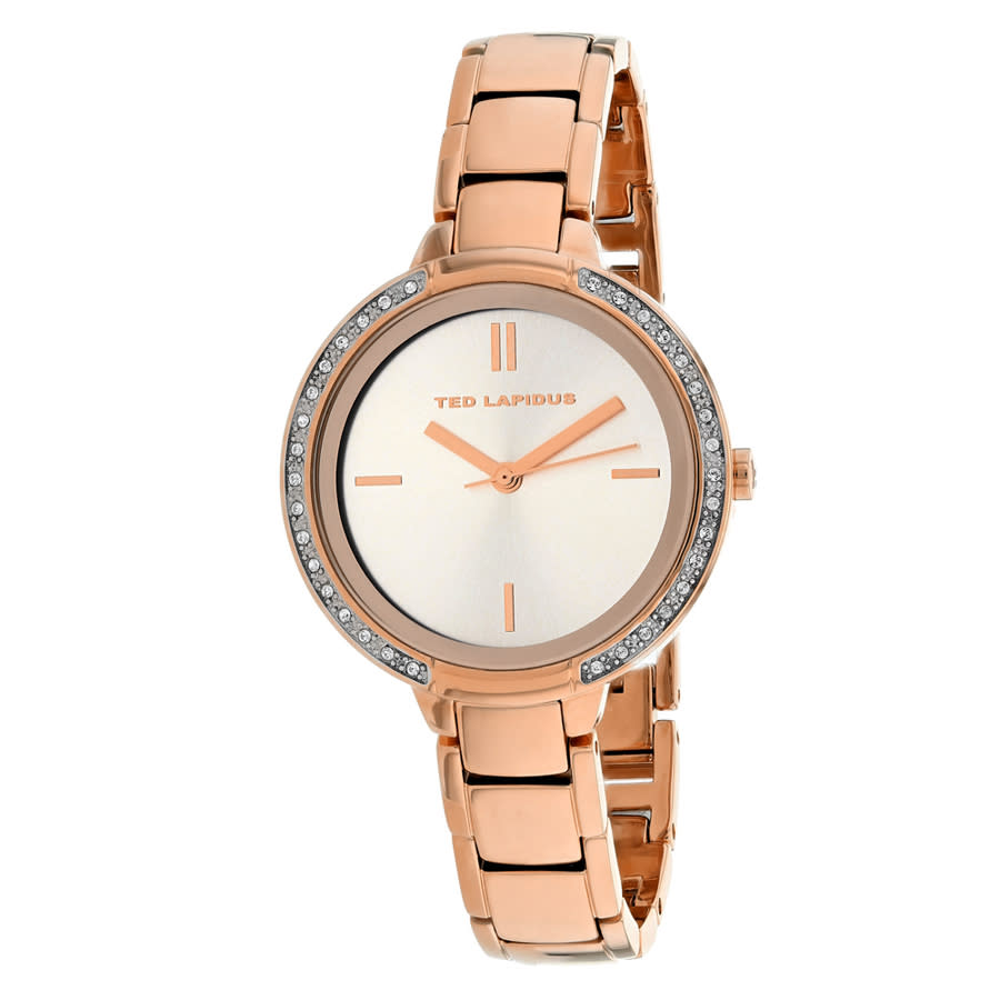 Shop Ted Lapidus Classic Quartz Rose Gold Dial Ladies Watch A0730urix In Gold / Gold Tone / Rose / Rose Gold / Rose Gold Tone