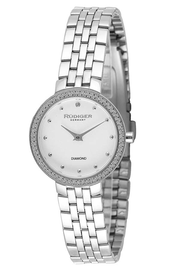 Rudiger Hesse White Dial Ladies Watch R3300-04-001 In Silver / White