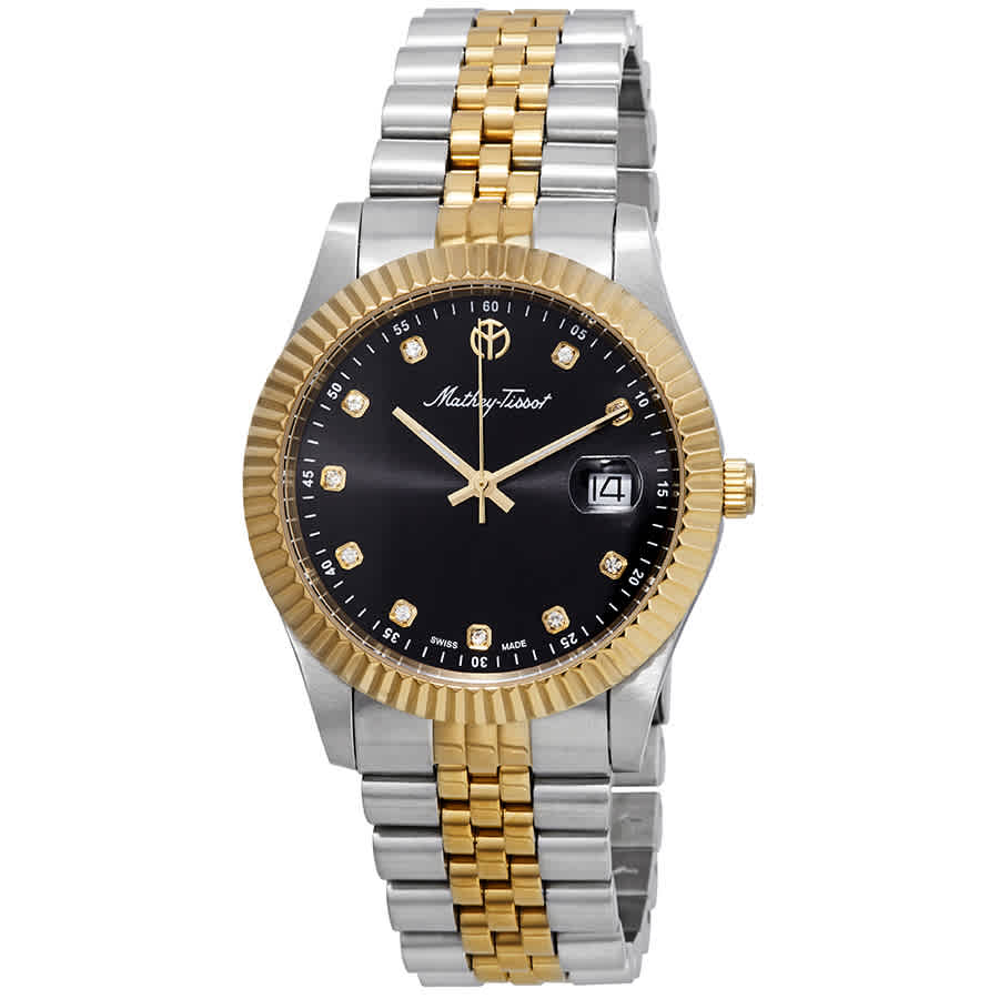 Mathey Tissot Mathey Tissot Rolly III Crystal Black Dial Mens W