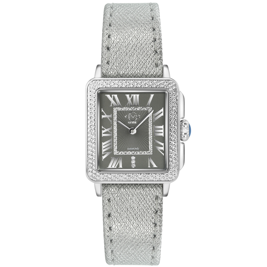 GV2 BY GEVRIL PADOVA QUARTZ DIAMOND GREY DIAL LADIES WATCH 12301