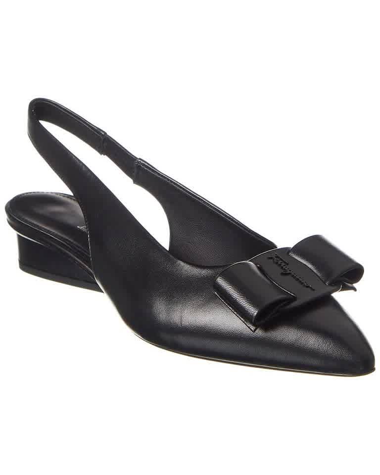 Salvatore Ferragamo Ladies Black Viva Slingback, Brand Size 6