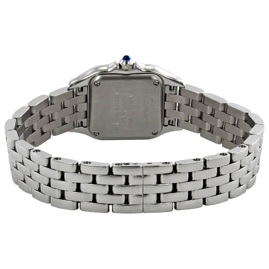 Shop Cartier Panthere Small Diamond Silver Dial Ladies Watch W4pn0007 In Blue / Silver
