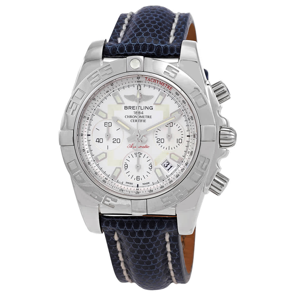 Pre-owned Breitling Chronograph Automatic Watch Ab014012/g711.143z.a18ba.1 In Blue / White